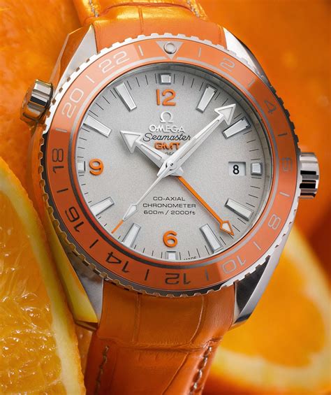 omega seamaster planet ocean automatic with orange markers|omega planet ocean chronograph orange.